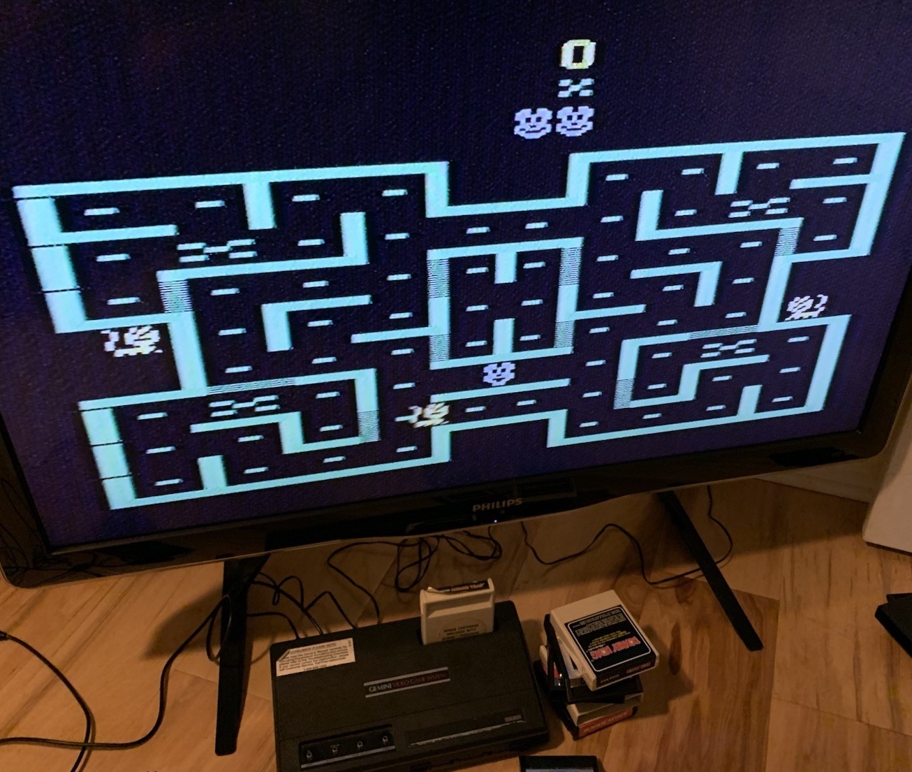 Coleco Gemini System | Console & Cords | 2 Controllers | 9 Games | Tested (Read)