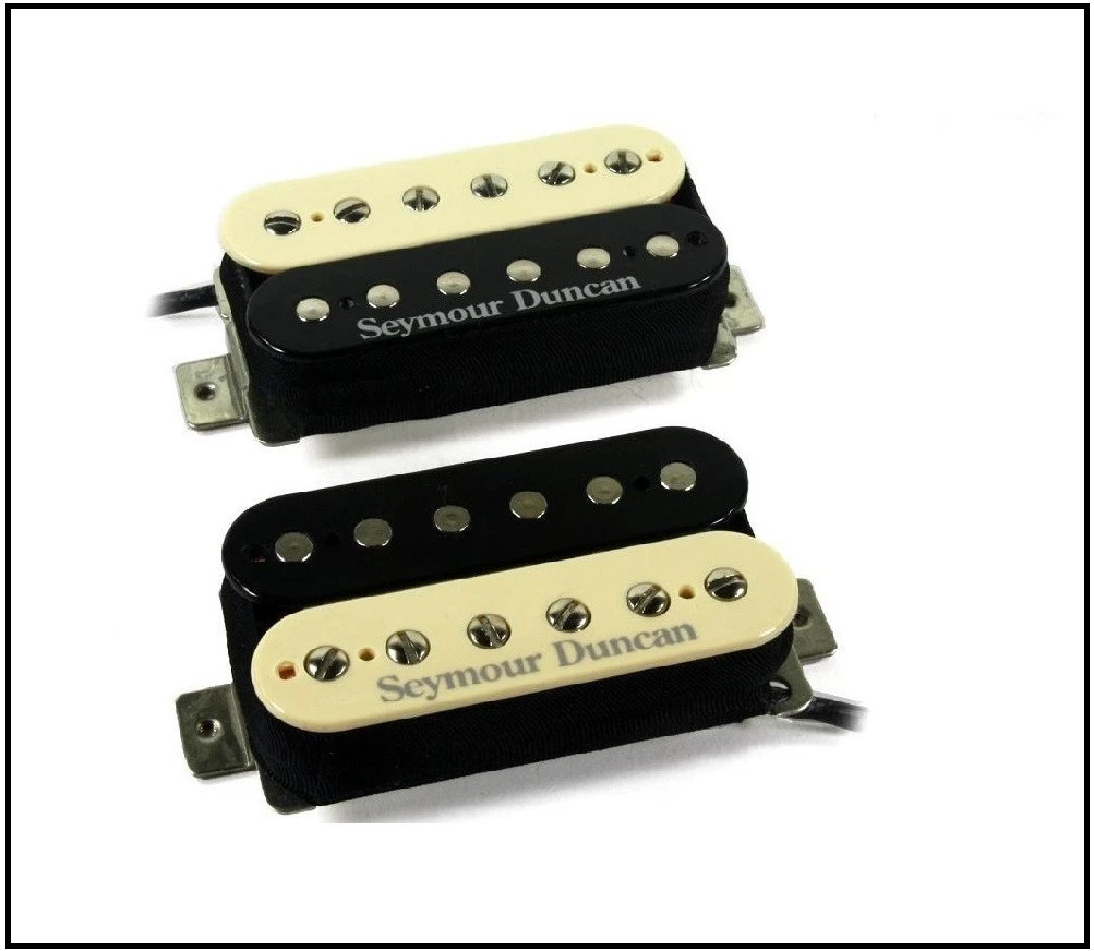 Seymour Duncan SH-1N & SH-4 Zebra Neck & Bridge High Output Humbucker Pickup Set