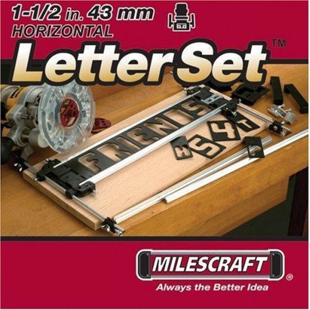 Milescraft Router Template Set 1.5" Letters 42pc