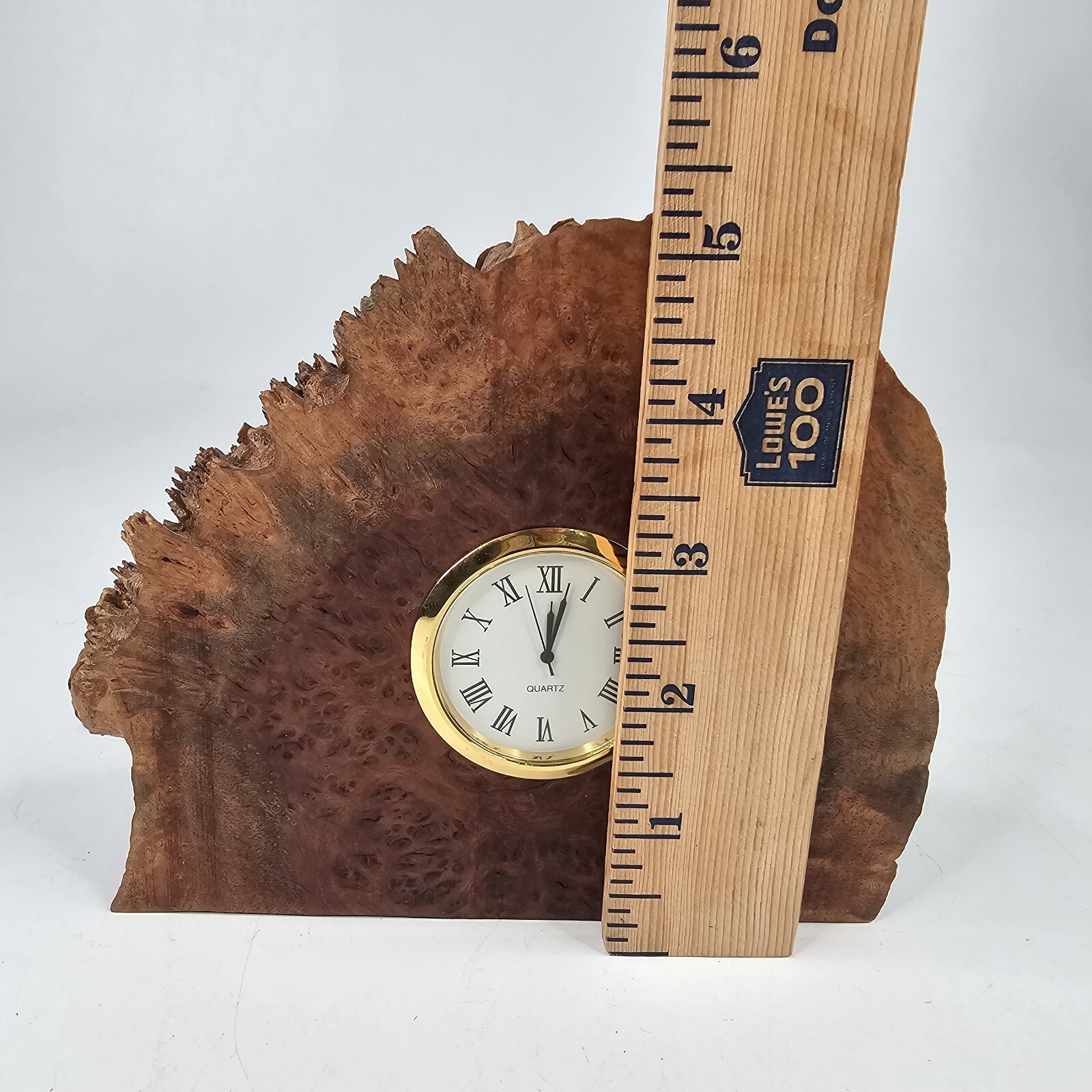 Rough Edge Burlwood Clock Maple