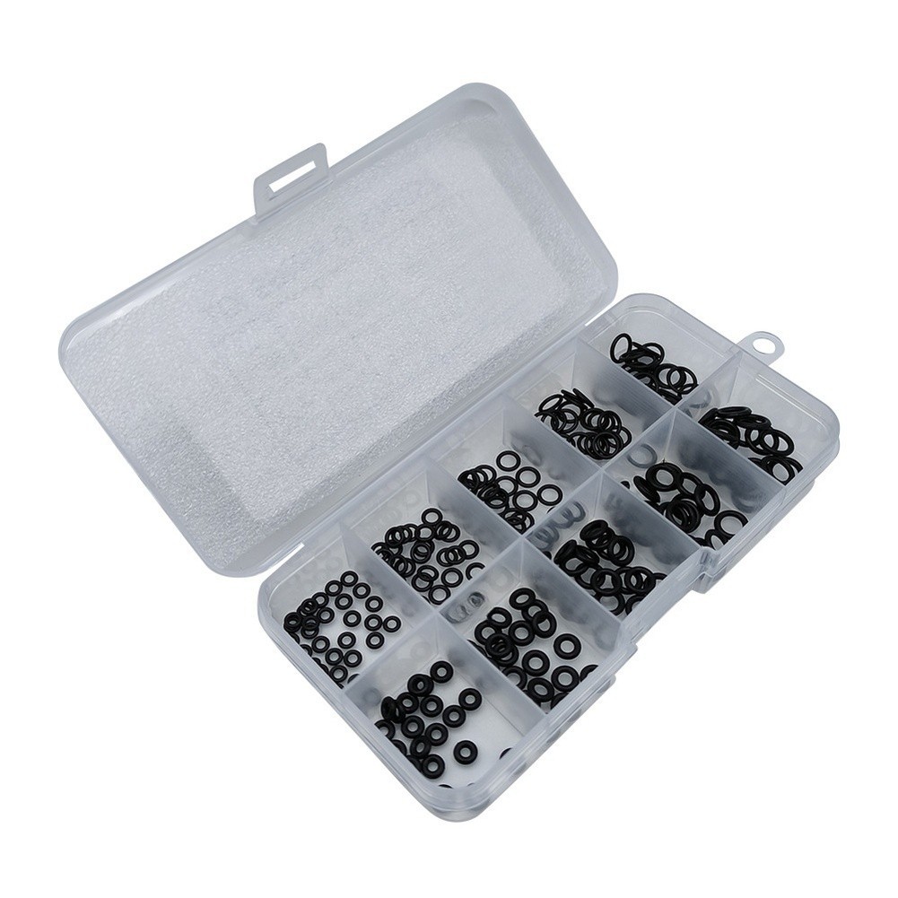 250 Pcs Nitrile O Ring Set with 10 Dimension Combinations High Temp Resistant