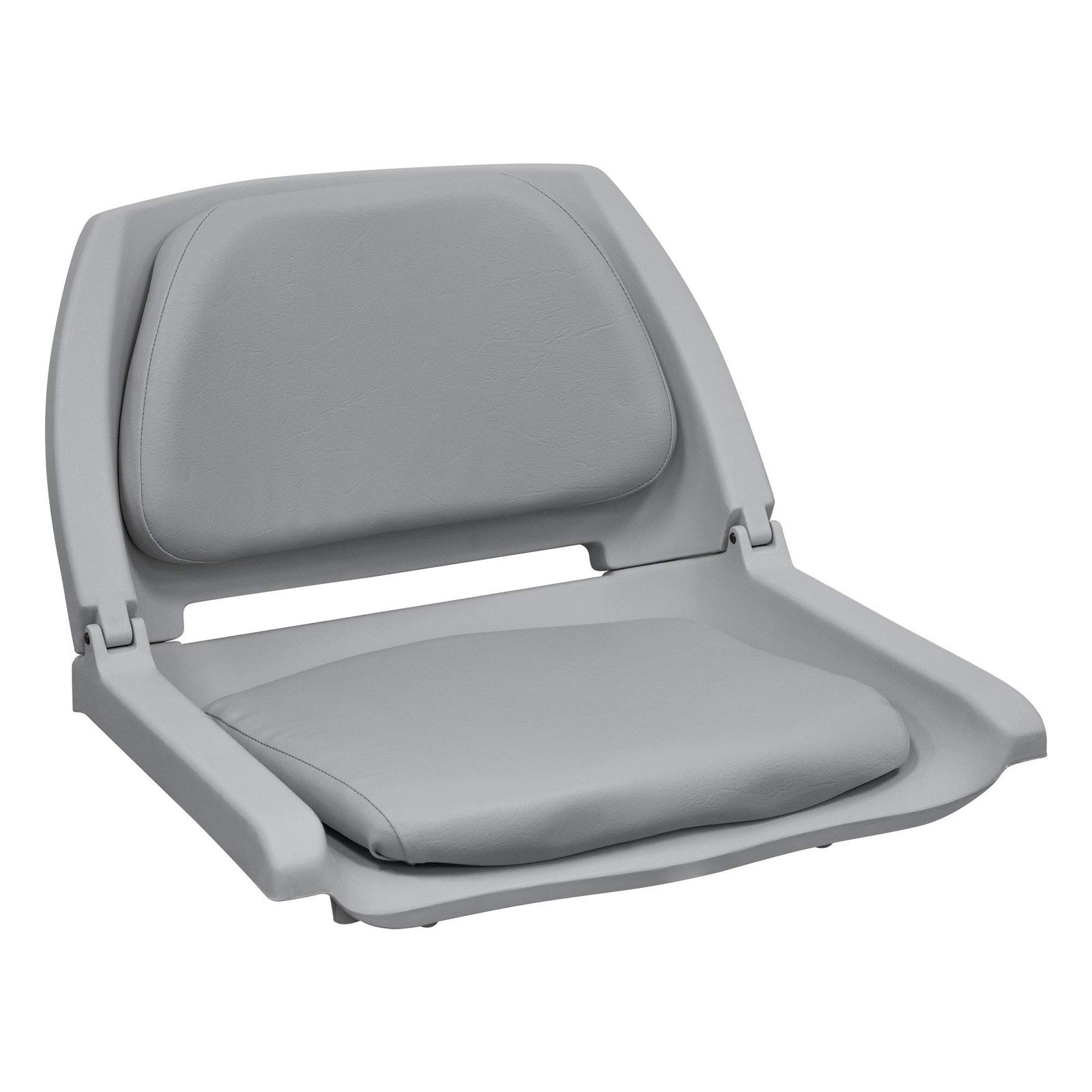 8WD139LS-717 Molded Fishing Boat Seat with Marine Grade Cushion Pads, Grey Sh...