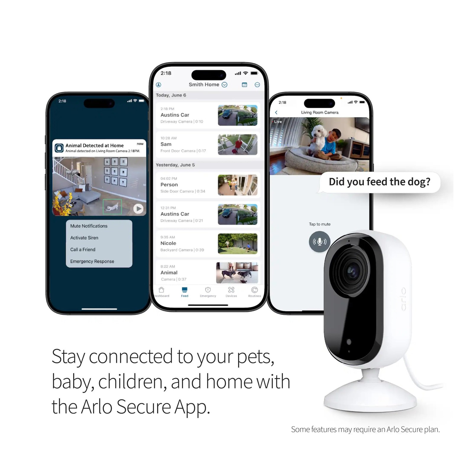 Arlo Essential Indoor Camera (2nd Gen) 1080p HD | Wired Plug-in Security Camera