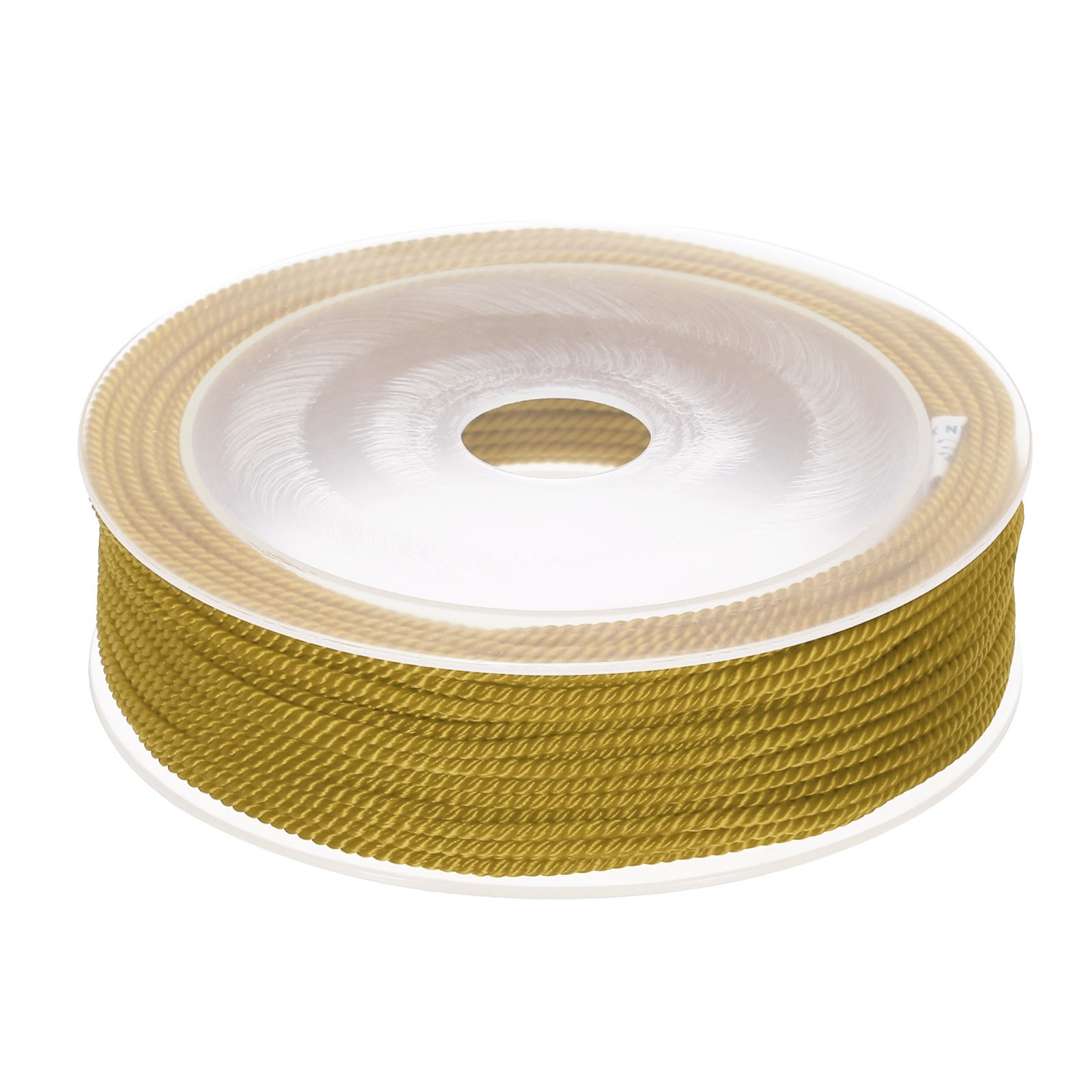Trim Cord Rope 1.5mm Nylon Twisted Braid Trim Rope 0.06" 22 Yards Dark Yellow