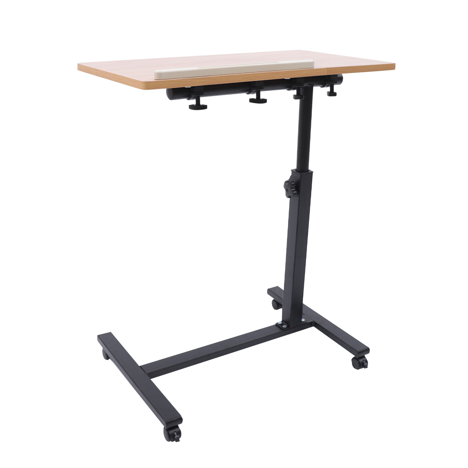 Angle Height Adjustable Rolling Cart Over Bed Hospital Table Stand Laptop Desk