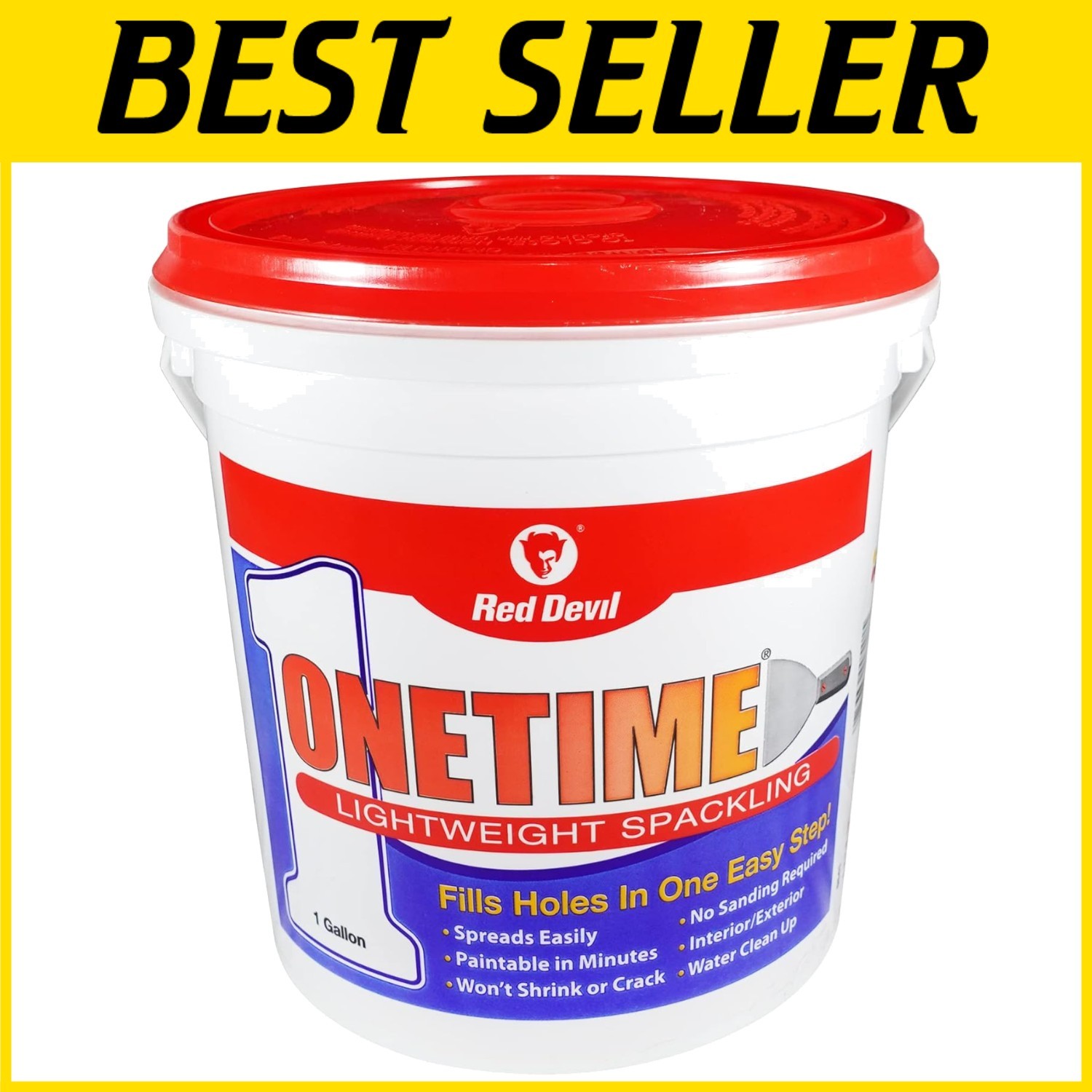 ONETIME Lightweight Spackling Paste - White, 1 Gallon-