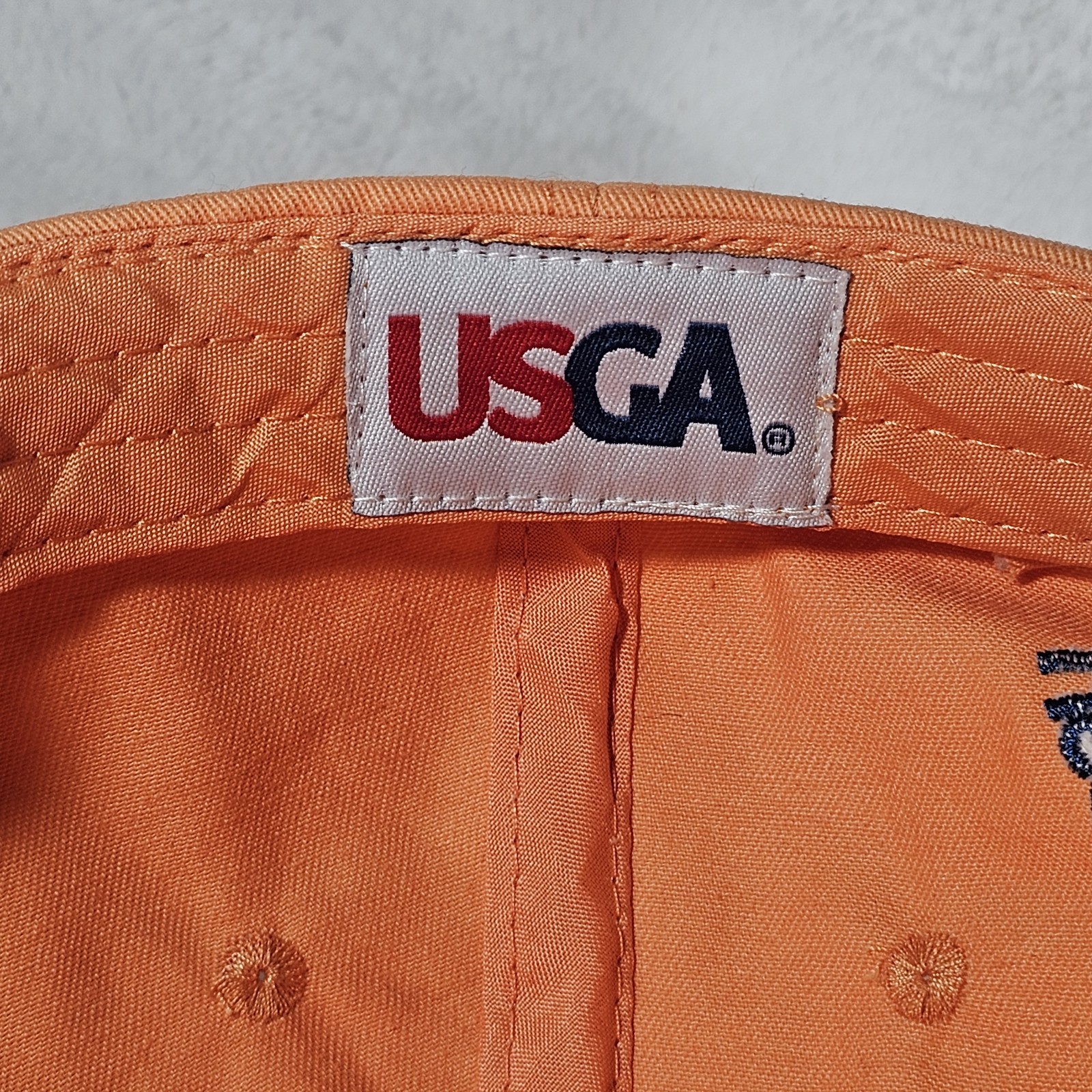 US Open 2015 Golf Hat Cap Orange Adjustable OSFA Strap USGA Member Chambers Bay