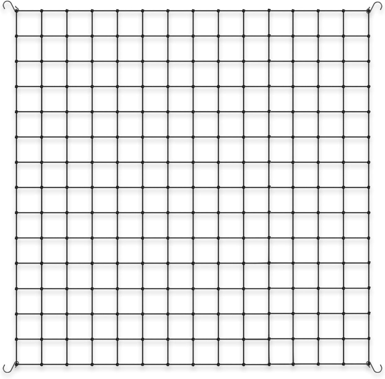 Grow Tent Trellis Netting 5X5', Heavy-Duty Elastic Plant Net with Steel Hooks, F