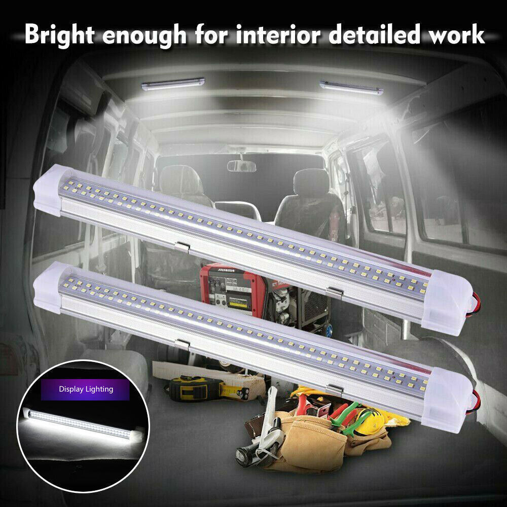 4PCS Bright 108 LEDs Ceiling Car Interior Strip Light Bar Lamp Trailer Camper