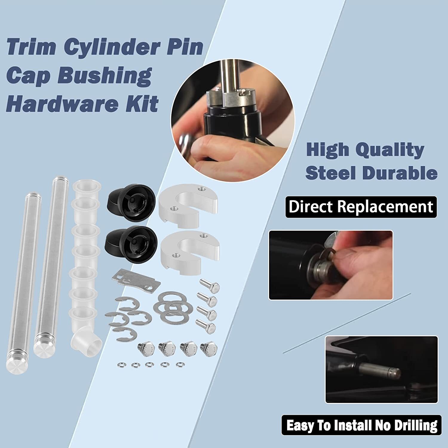 Trim Cylinder Bushing Hardware Kit Tool SEI 9B-116B For Mercruiser Alpha I Gen 2