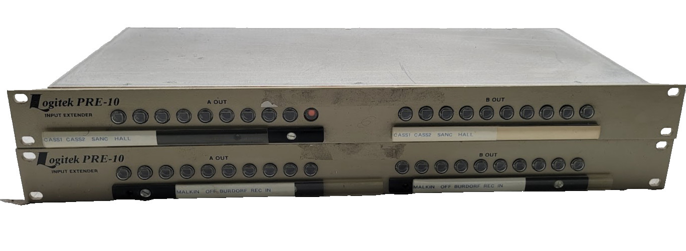 2X LOGITK ELECTRONICS SYSTEM 10X2 STEREO SWITC PRE-10S