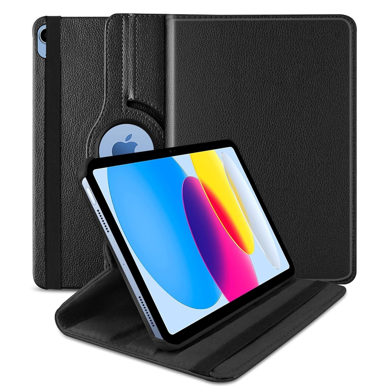 For iPad 10th Gen 10.9 inch 2022 Case 360 Rotating Stand PU Leather Smart Cover