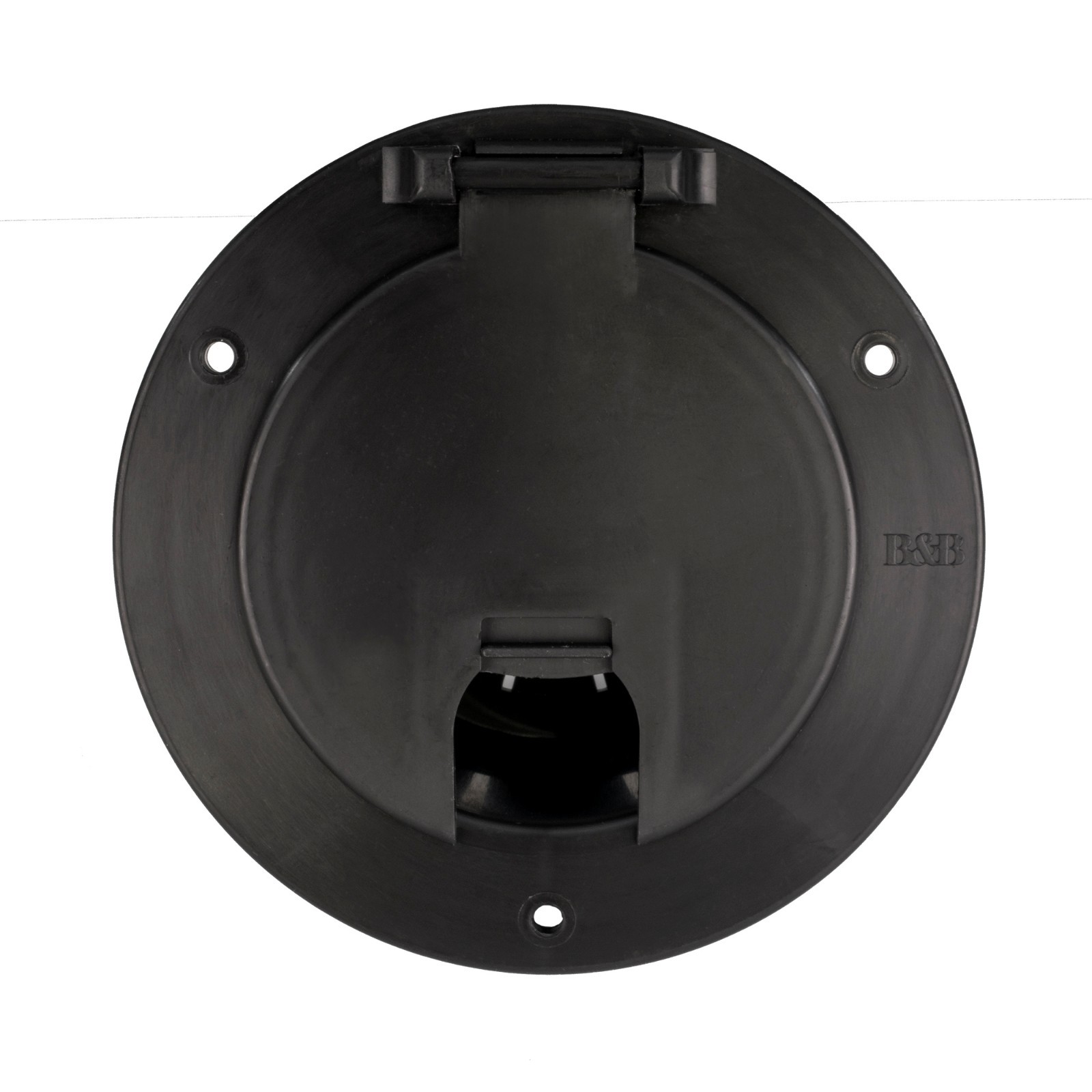 RecPro RV Black Power Cord Hatch Cover | Plastic UV Stabilizer (Made in USA)