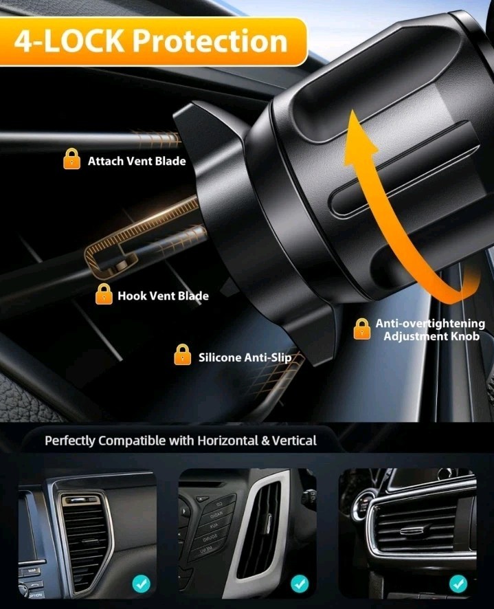 Universal Accessories Air Vent Dashboard Windshield Phone Mount Cradles