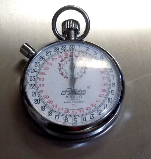 Swiss Made 1/10 Aristo Apollo 7 Jewels Mechanical Wind Up Vintage Stopwatch