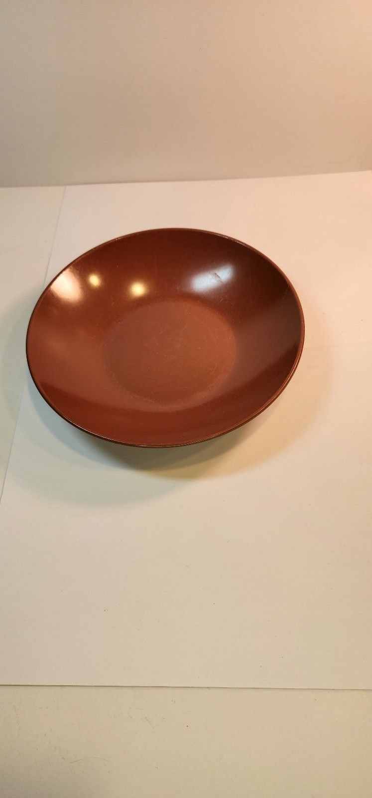 Vintage Brown Soup Plate Melmac Mallo Bella Melamine made in USA