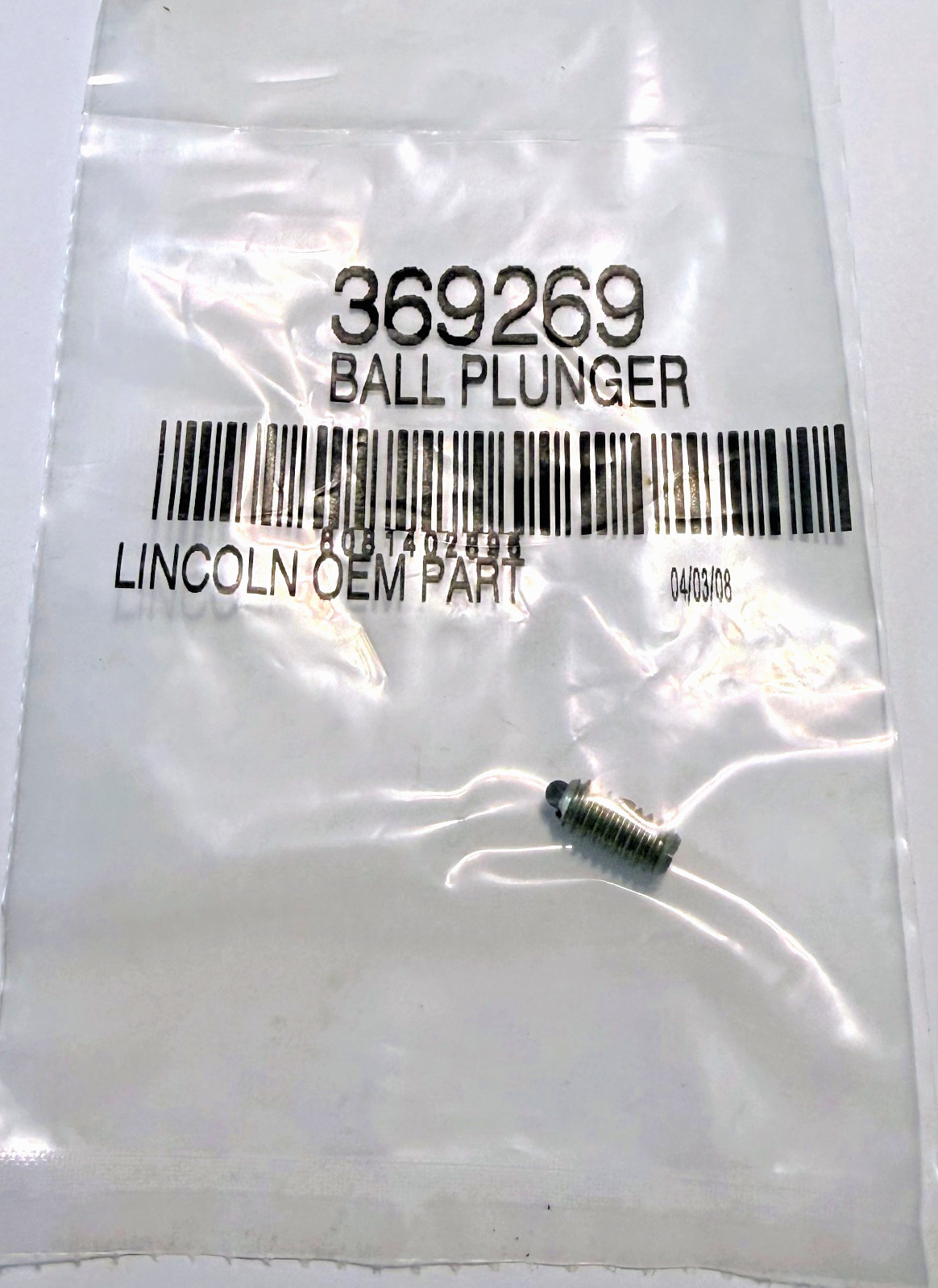 LINCOLN 369269 BALL PLUNGER