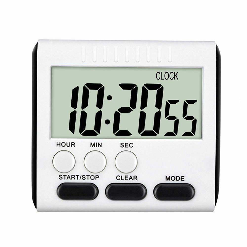 Large LCD Digital Kitchen Cooking Timer Count Down Up Clock Loud Alarm Magnetic