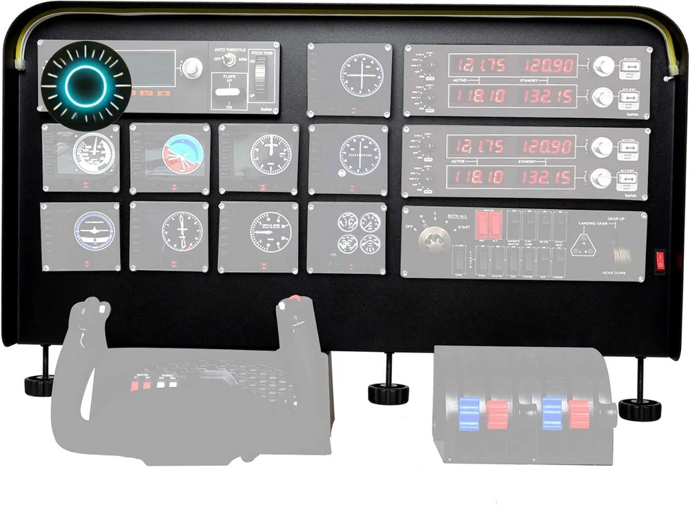 Complete Flight Simulator Cockpit - Compatible with Logitech Saitek Honeycomb