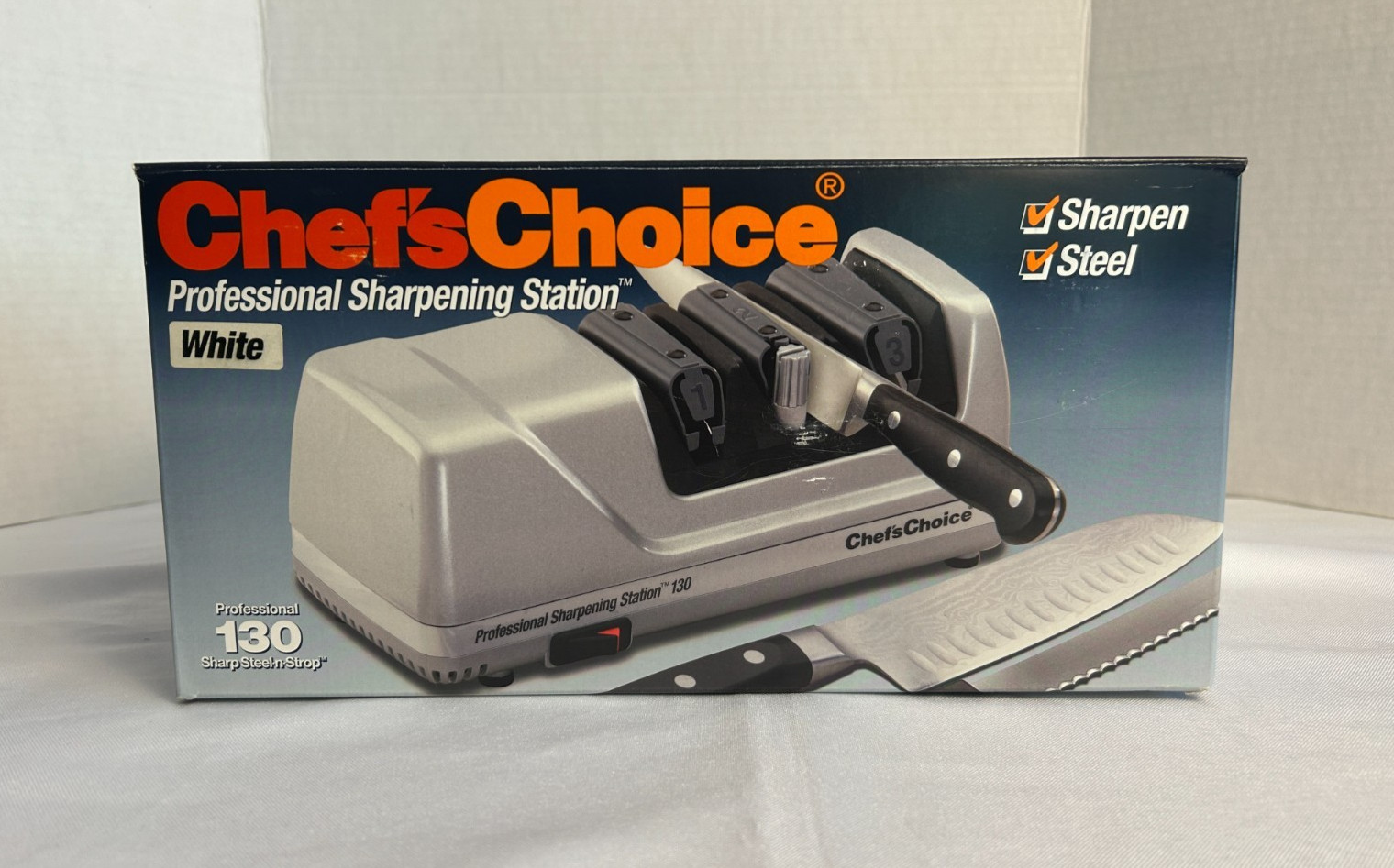 Chef's Choice 130 Professional Sharpening Station Electric Knife Sharpener *NEW*