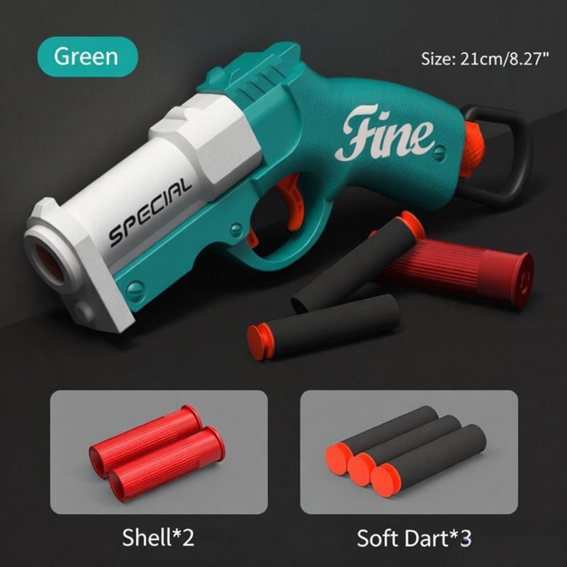 8 Inch Eva Soft bullets Airsoft Toy Shot gun with Shell Ejection Gifts for kids