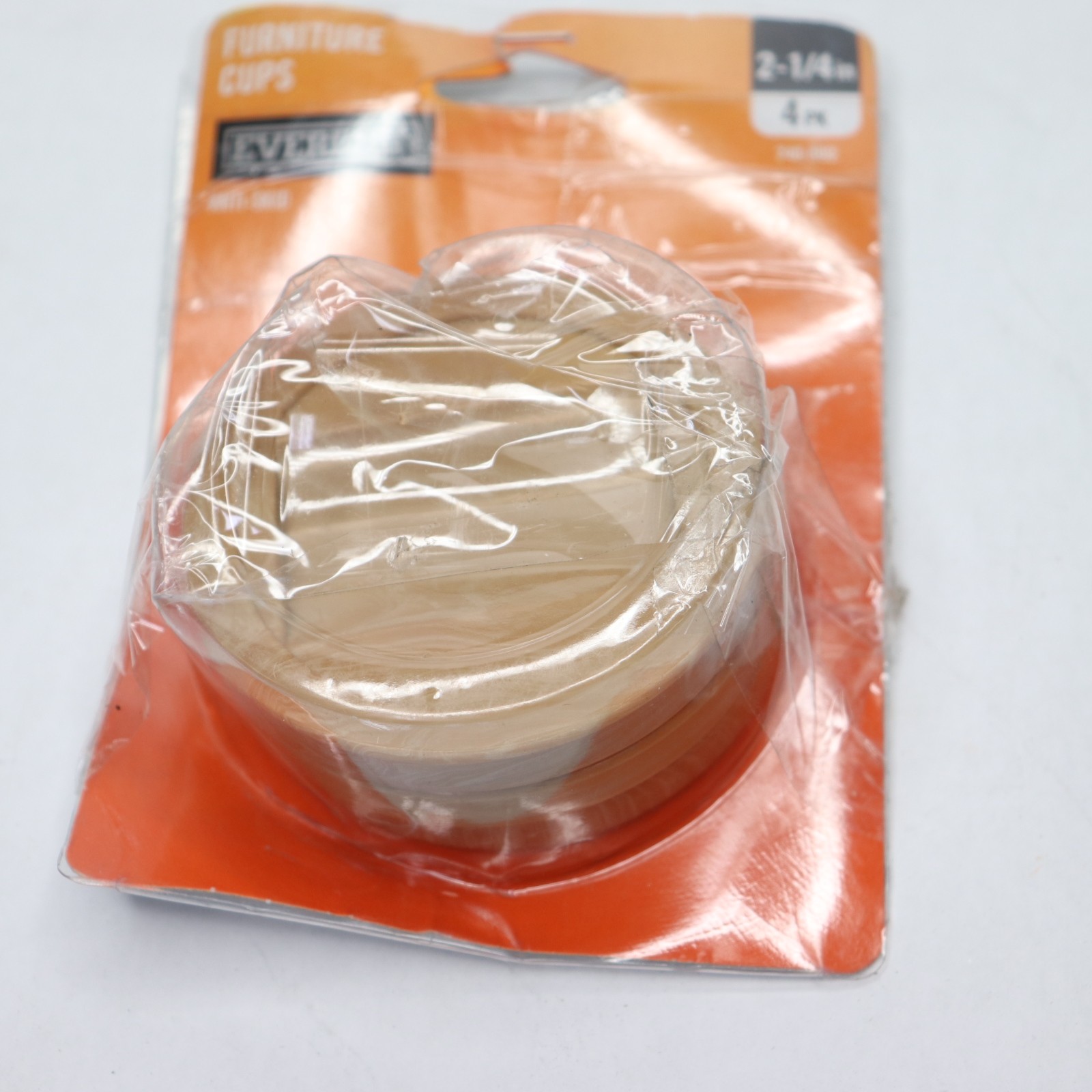 (3-Pk) Everbilt Non-Slip Furniture Cups Wood Large 2-1/4 43696