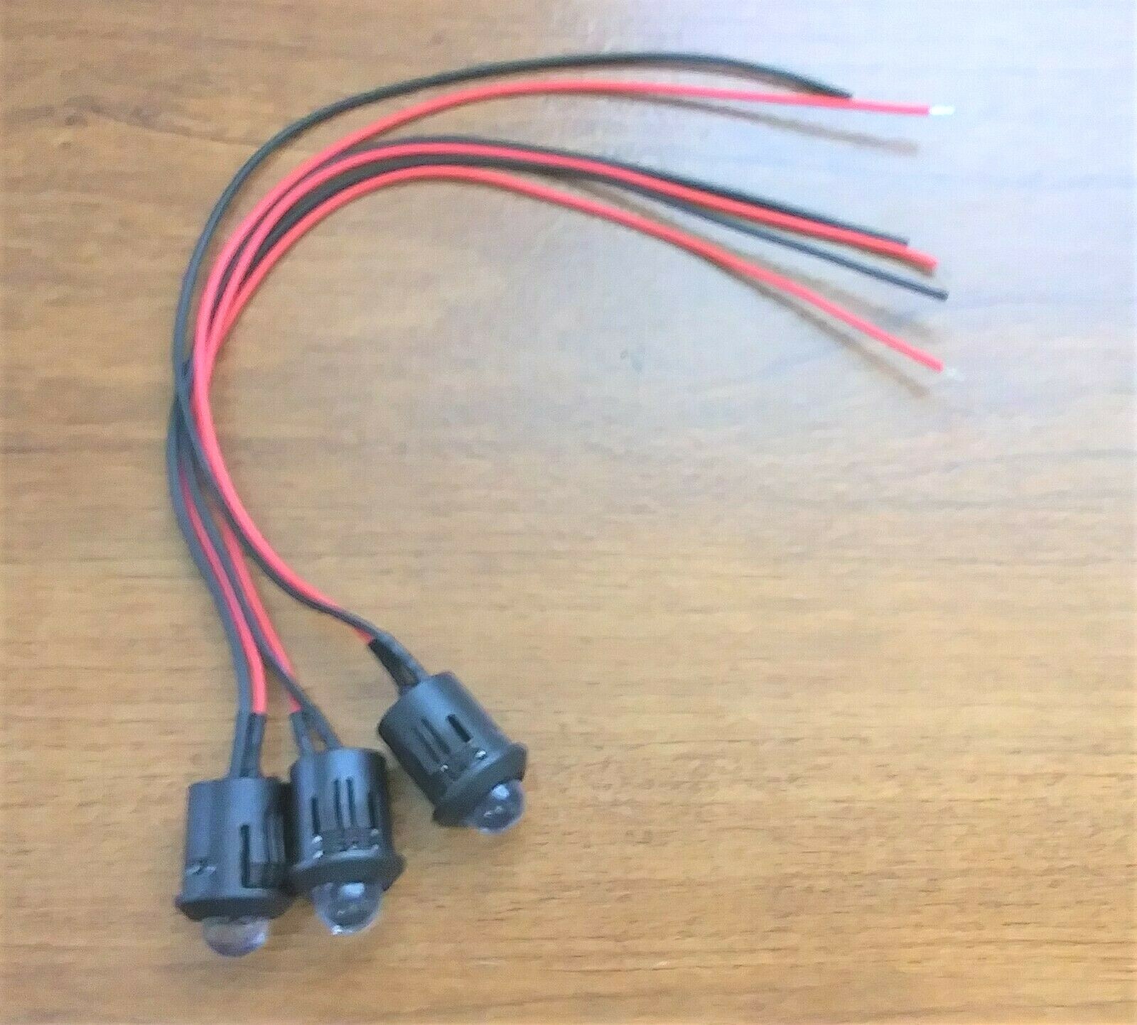 3 BBT 12 volt DC Bright Amber LED 1/2" Snap In Indicator Lights