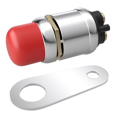 Push Button Starter Switch 12V 50A, Waterproof Momentary Start Switch red-1