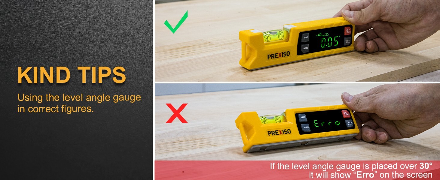 Digital Level & Digital Protractor, 7 inch Angle Finder 0-90° & 0-180° Range NEW
