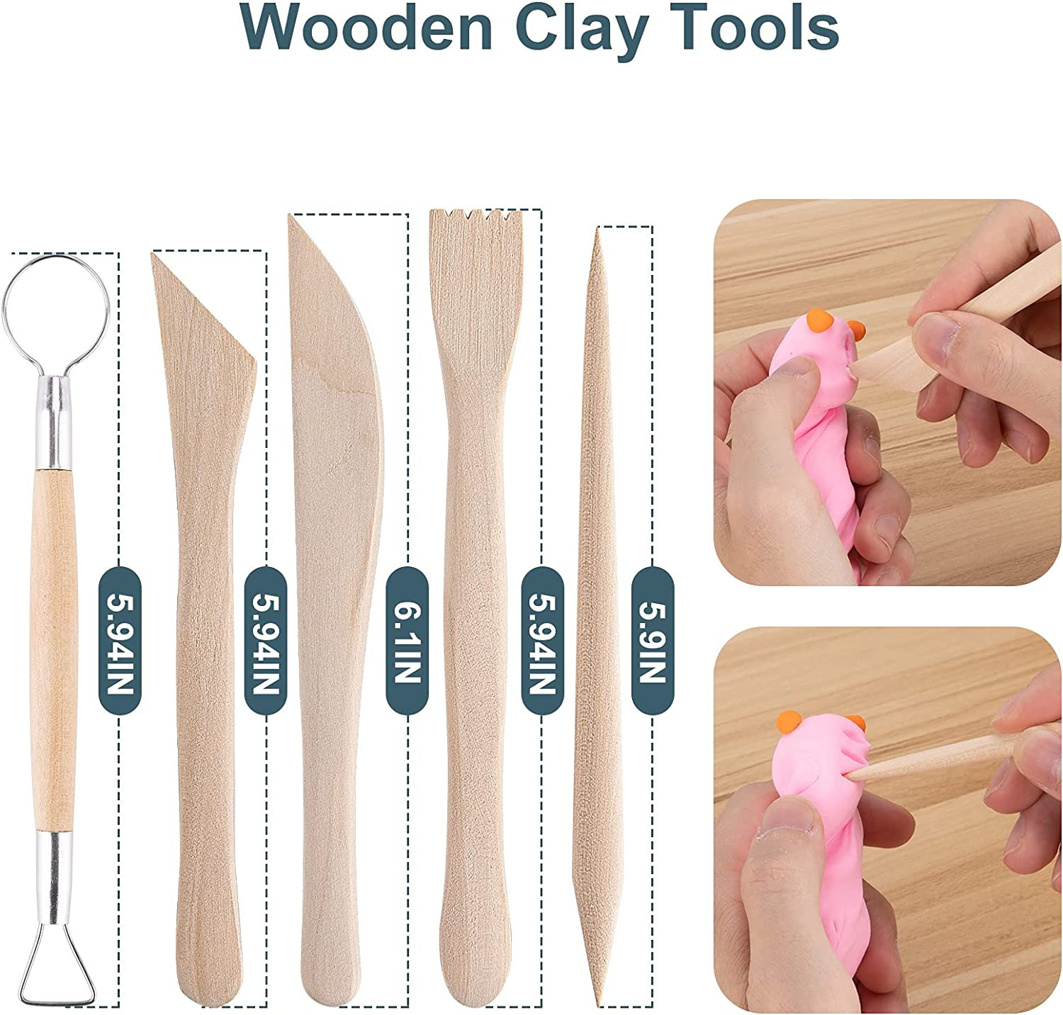 Polymer Clay Tools Kit, 25PCS Pottery Clay Sculpting Modeling Tools | Practical,
