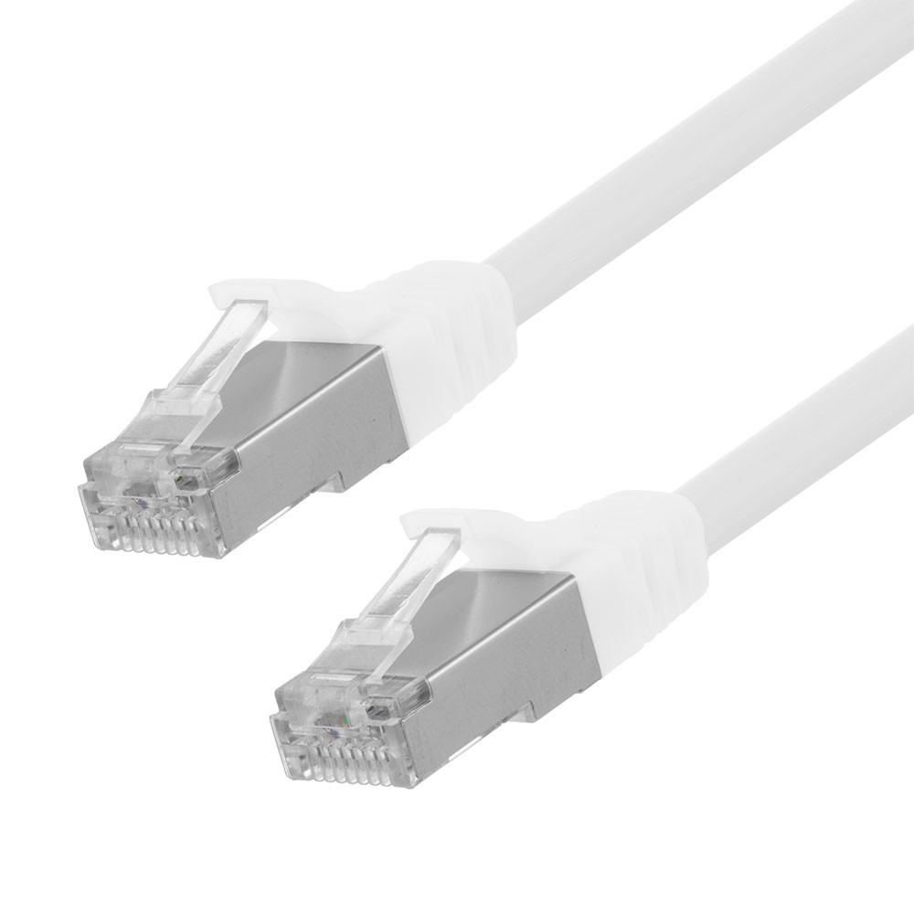 Ethernet Patch Cable CAT6, F/UTP, 26AWG, 2 Ft,  5 pack, White