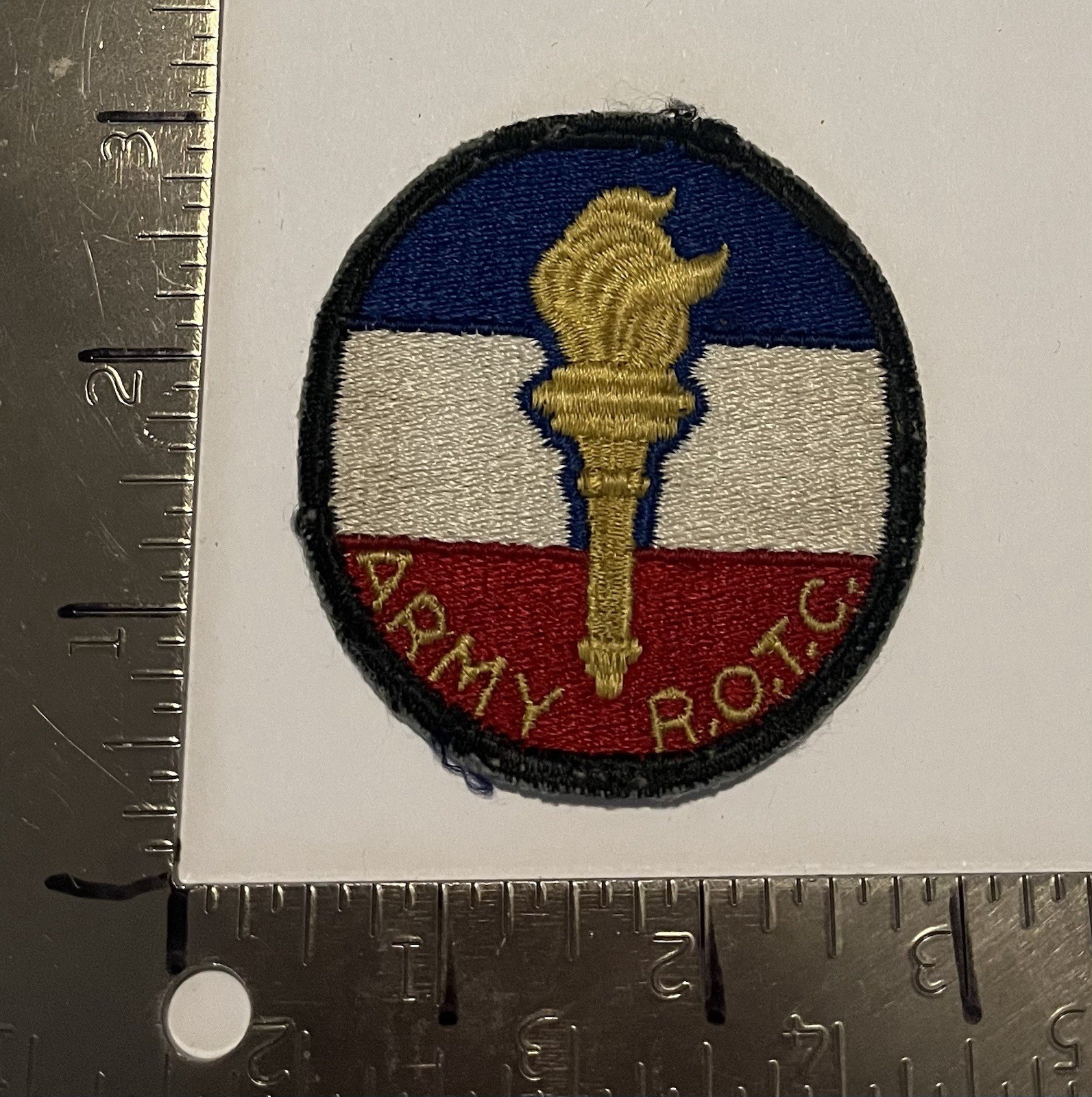 WW2 Army ROTC Reserves Patch-Cut Edge WhiteBack Original WWII No Glow