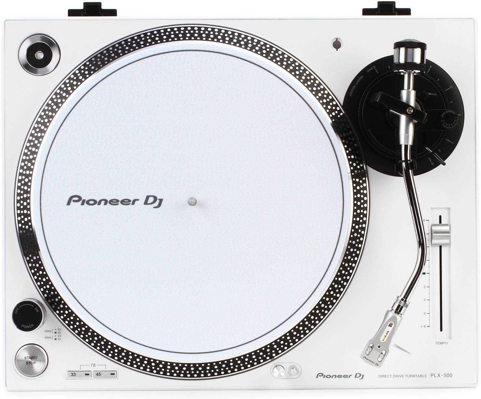 Pioneer DJ PLX-500 Direct Drive Turntable - White (2-pack) Bundle