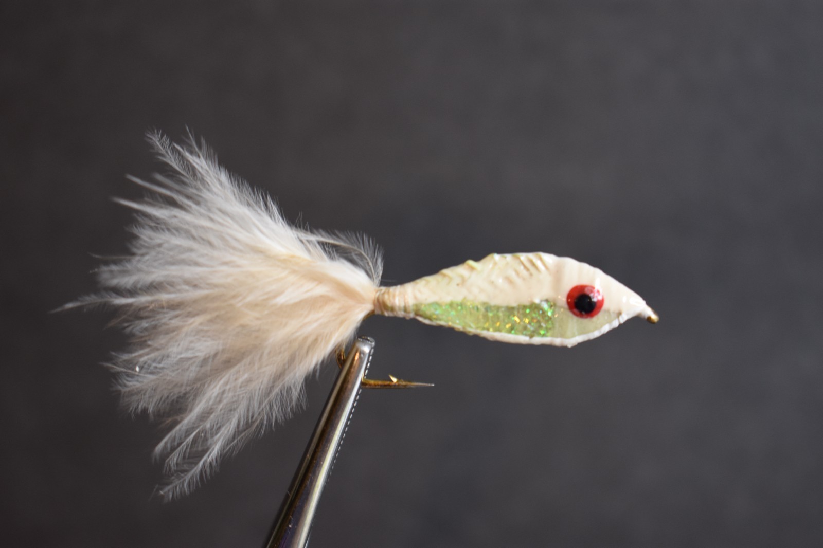 White & Light Green  (cos) EPOXY MINNOW Nymph Fishing Flies 1 Fly, U Choose