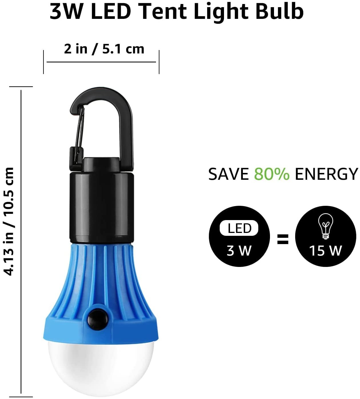 Lepro Portable LED Camping Lantern, Camping Essentials with 3 Lighting Modes, Ha
