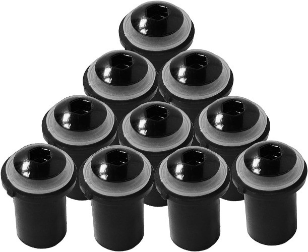 10 Pcs M5 Windshield Bolts Screws Kit Aluminum Alloy Windscreen B Color: Black