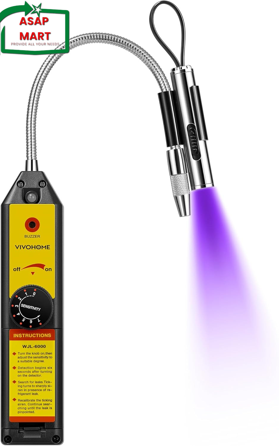 VIVOHOME HVAC Refrigerant Freon Leak Detector with LED Light, AC Sniffer Leak De