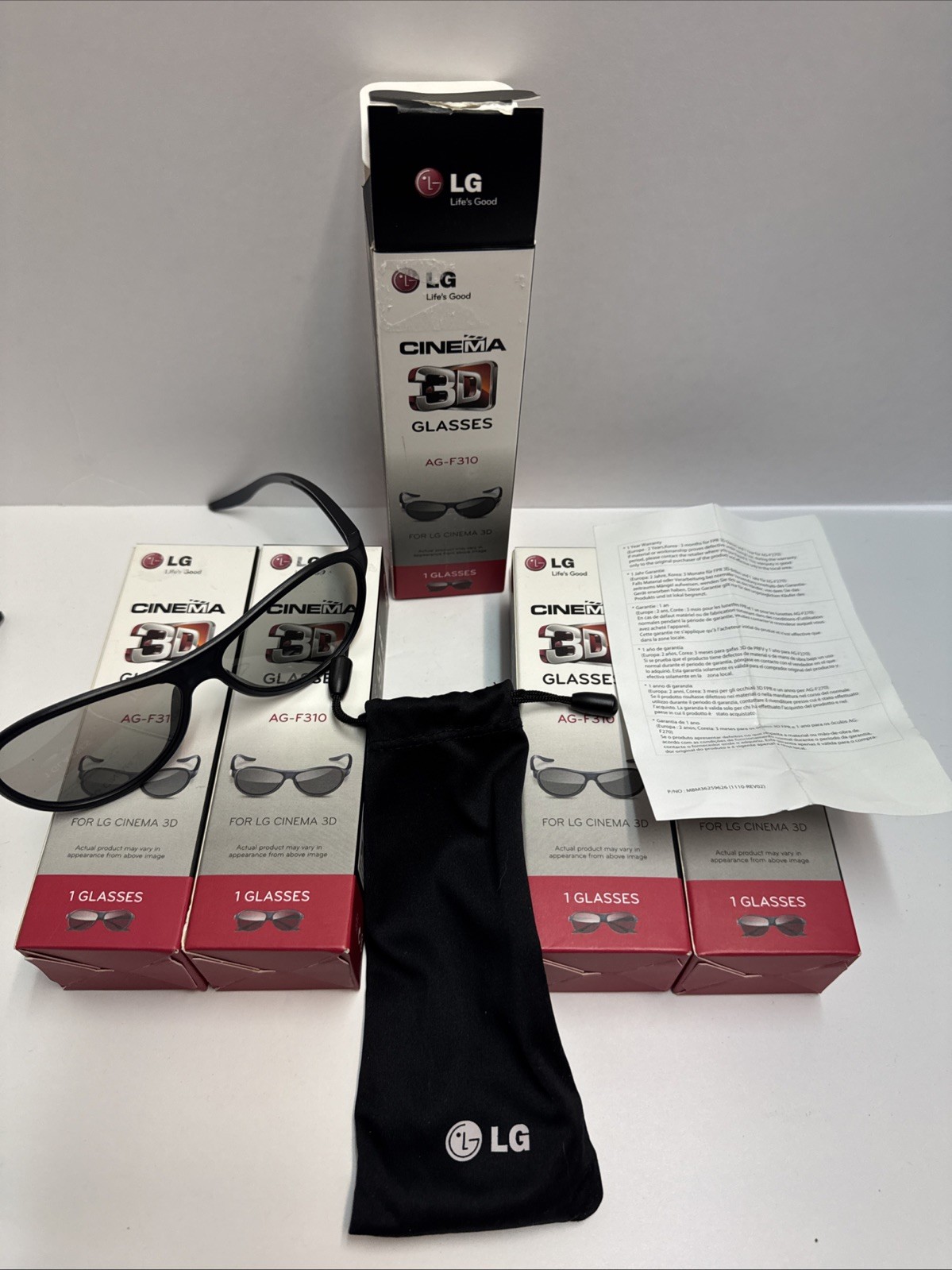 LG Cinema 3D Glasses AG-F310 5 glasses