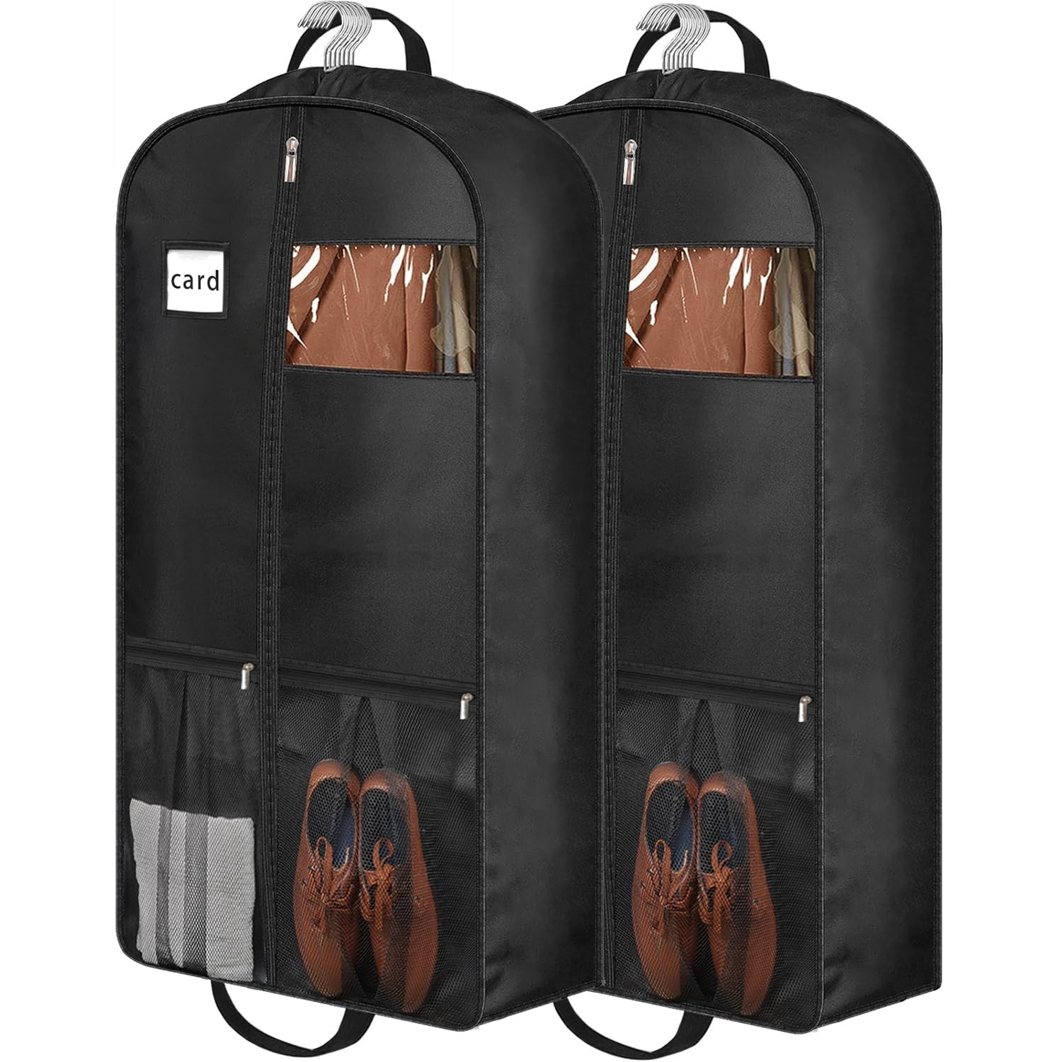 43" Heavy Duty Garment Bags for Travel 6.5" Gusseted Suit Bags for Closet Sto...