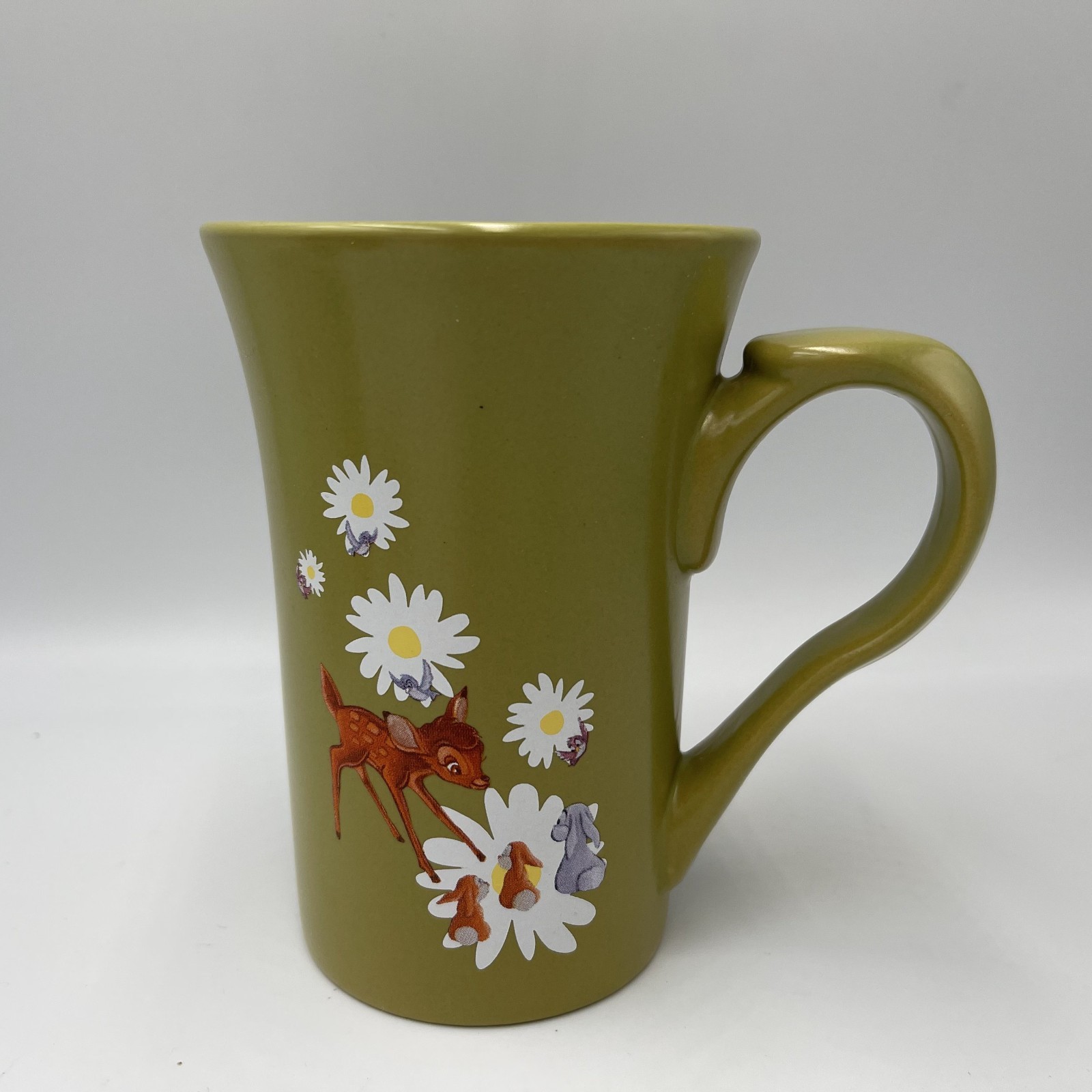 Epcot International Flower & Garden Bambi Thumper Daisies Coffee Cup Green 14 oz