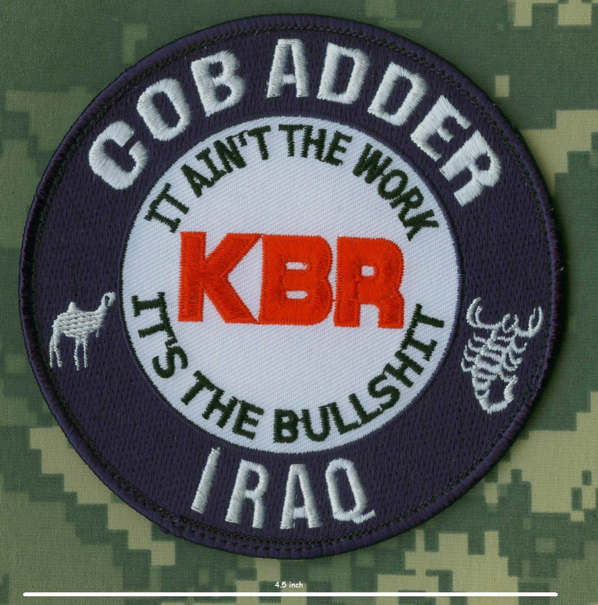 KBR 4.5" DEPLOYMENT SSI: Imam Ali Tallil Air Base ORTL Camp Adder Nasiriyah IRAQ