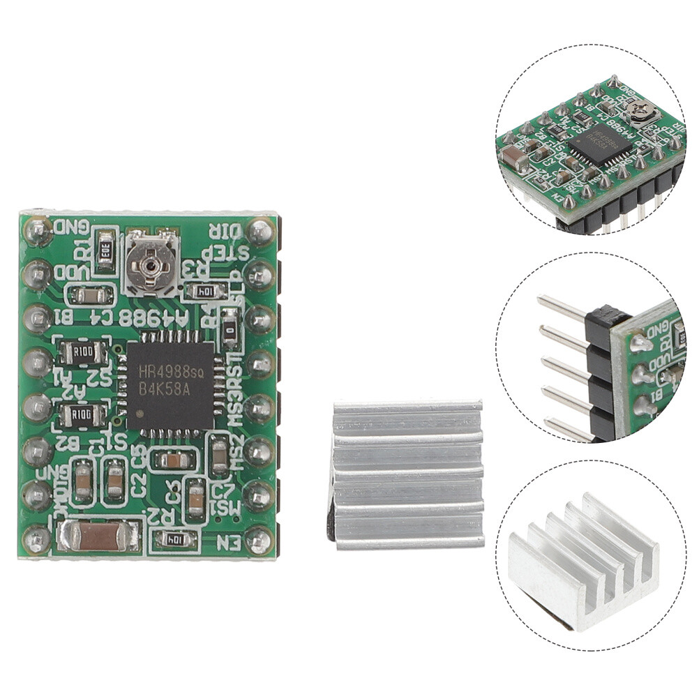 5pcs A4988 Compatible Motor Driver Module with Heat Sink for 3D Printer