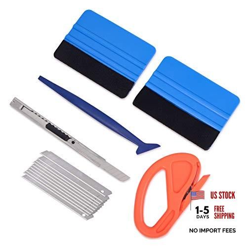 Vehicle Vinyl Wrap Tool Kit Window Tinting Tool Include 4 Inch Felt Mix Color