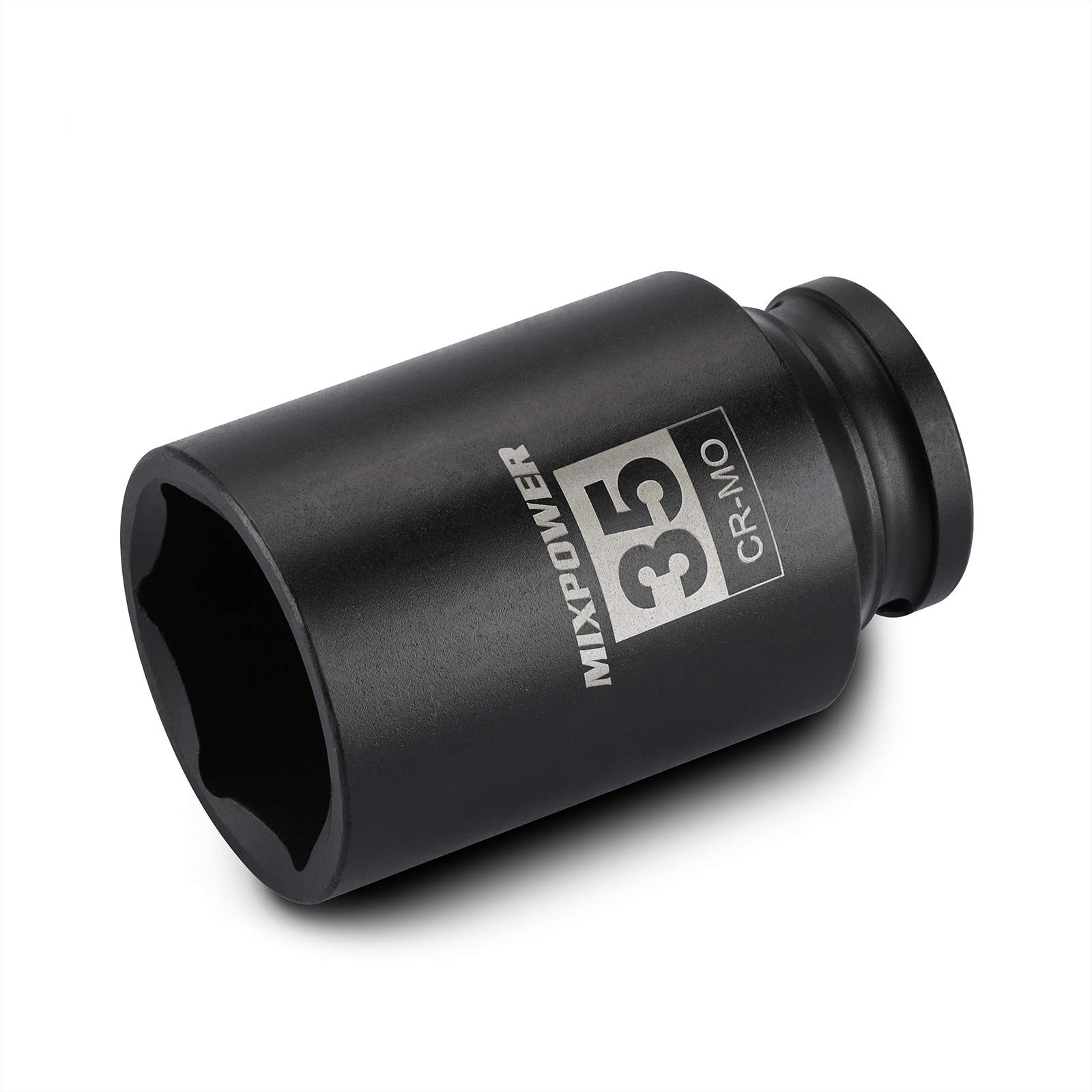 1/2" Drive Deep Impact Socket, CR-MO, 35 mm, METRIC, 6 Point, 35mm