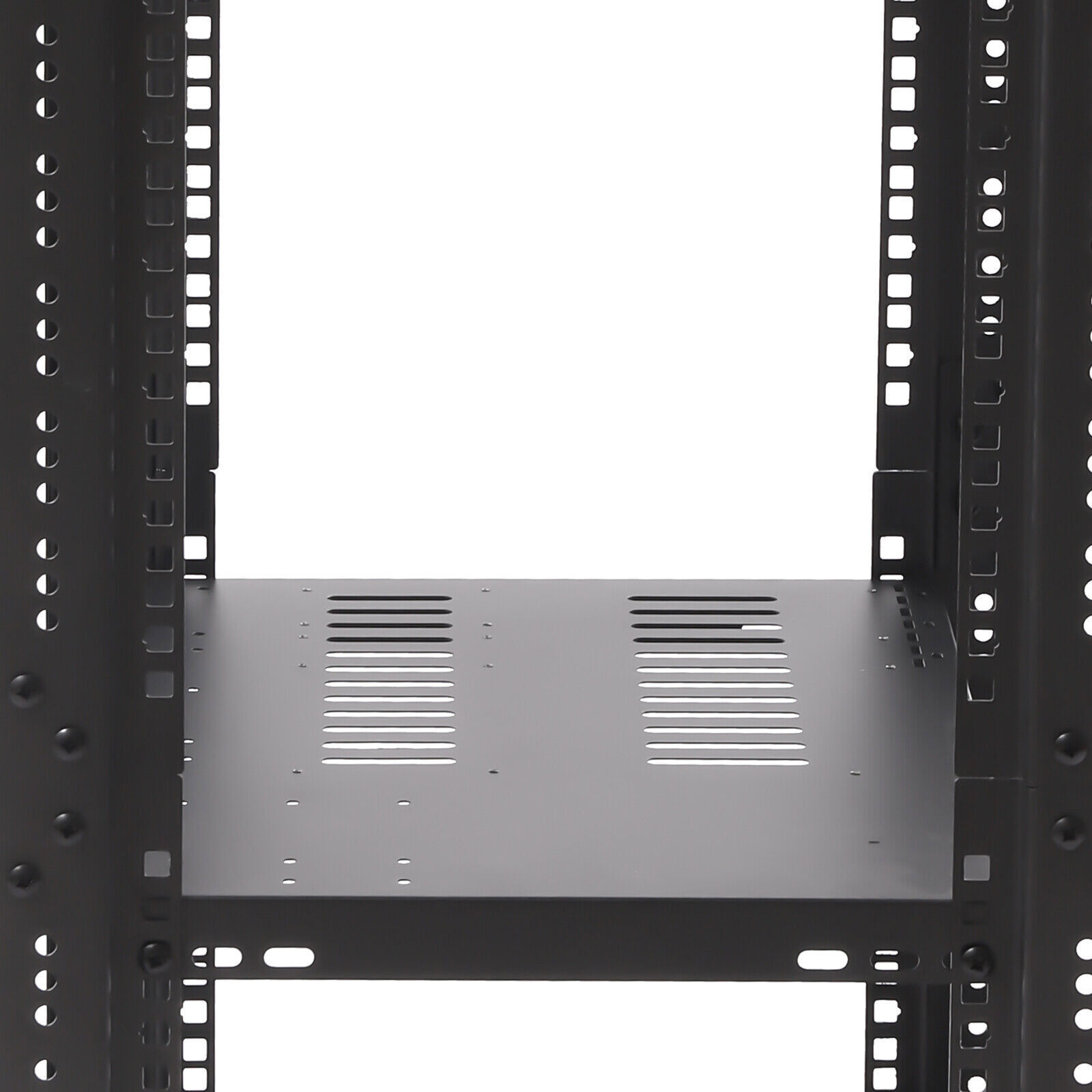 18U 4 Post Open Frame 18.5" Network Server Rack on Caters Adjustable Partition