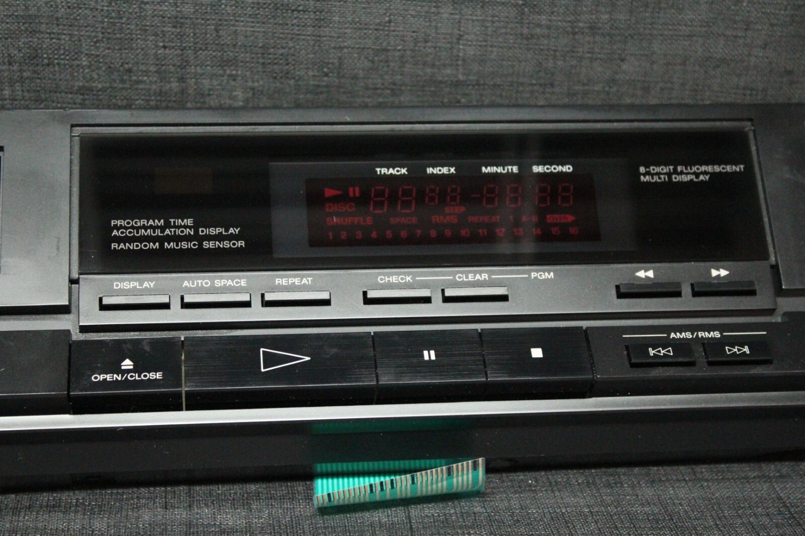 Authentic Sony CDP-350 CD player Front Panel Face plate screen w/ electronics