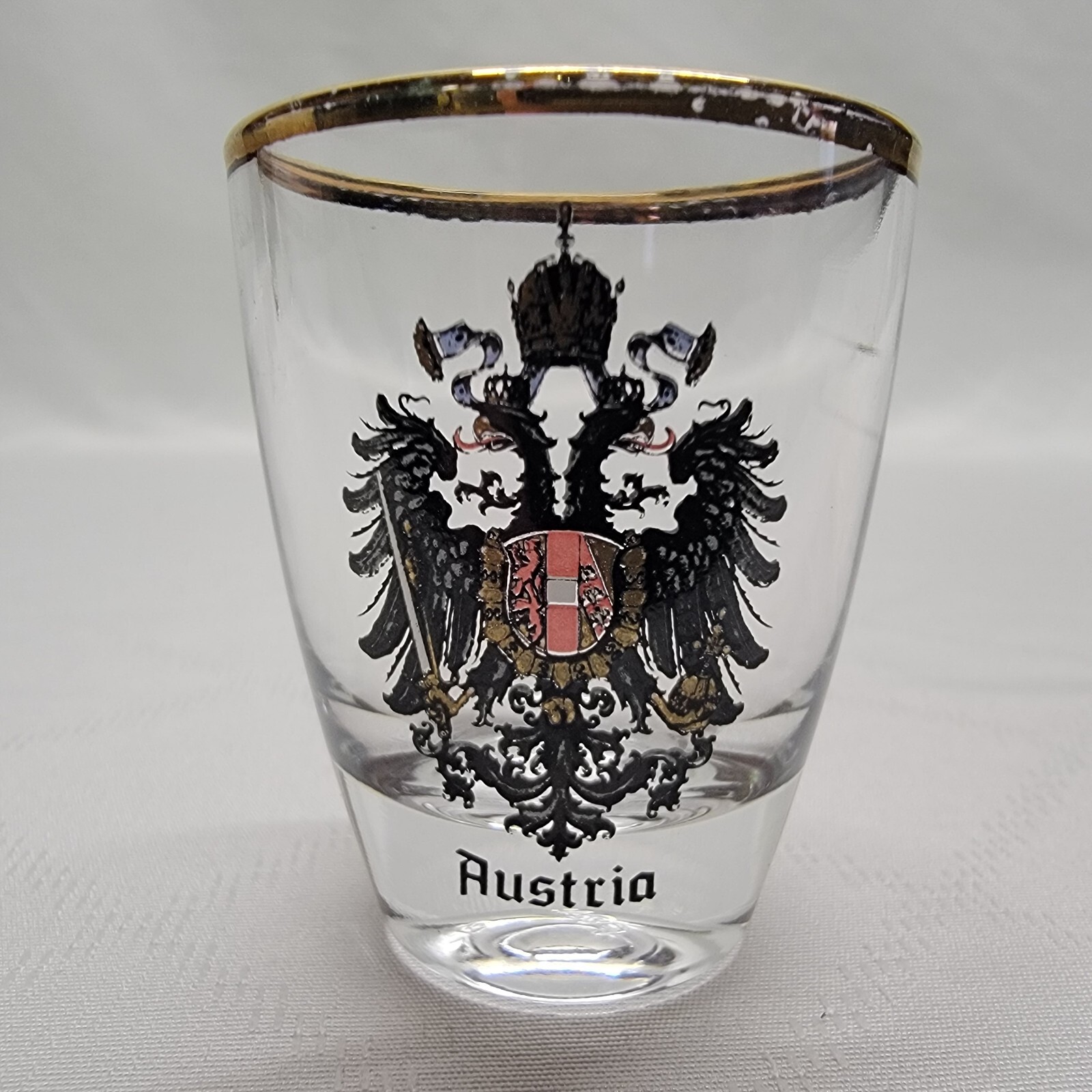 Austria Gold Rim Souvenir Shot Glass