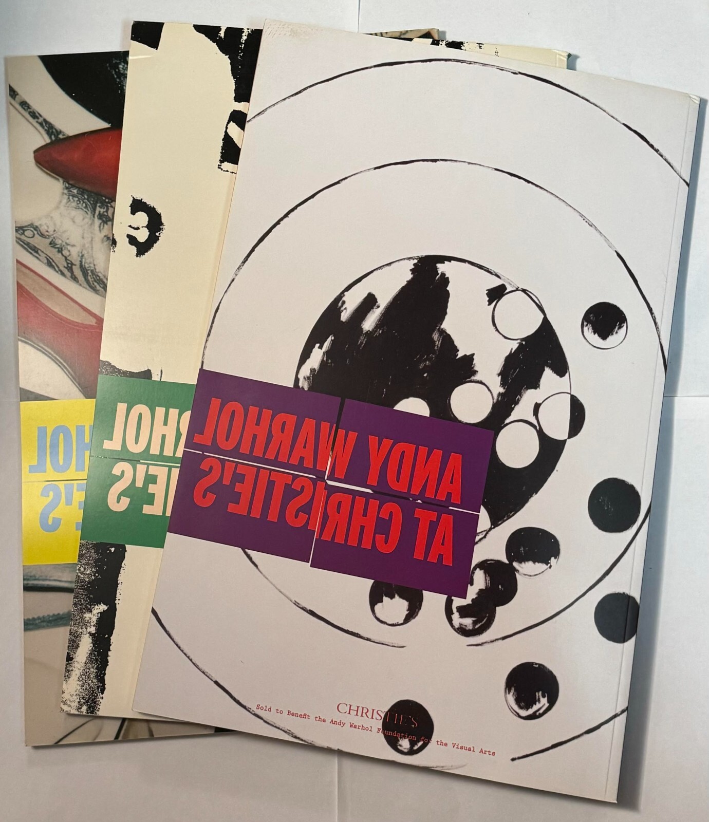 Andy Warhol At Christie’s Slipcover and Three Volume Set Catalogs