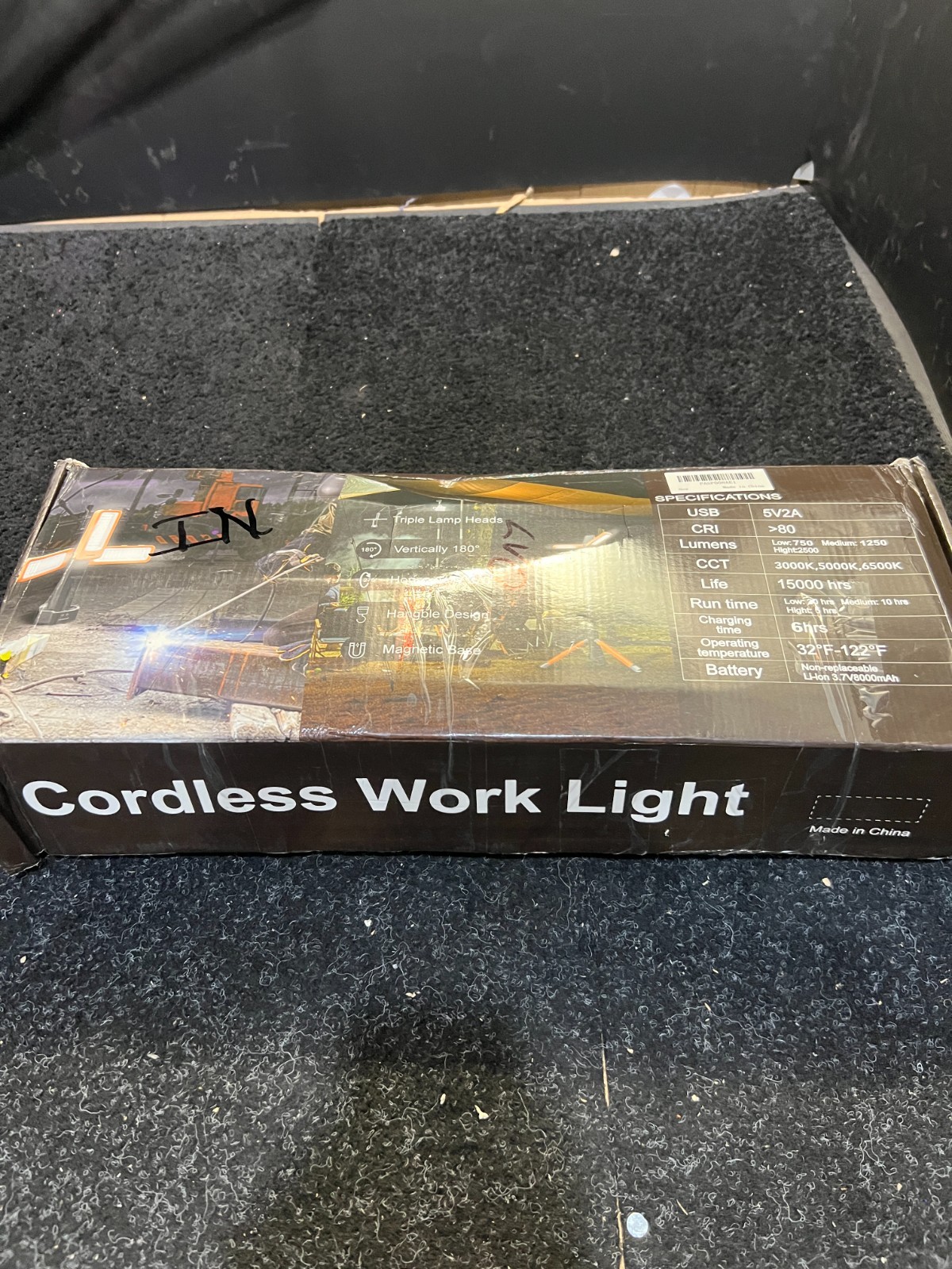 Rechargeable LED Work Light with Stand PASP008AE1 Tripod Orange 80 CRI 5V2A USB