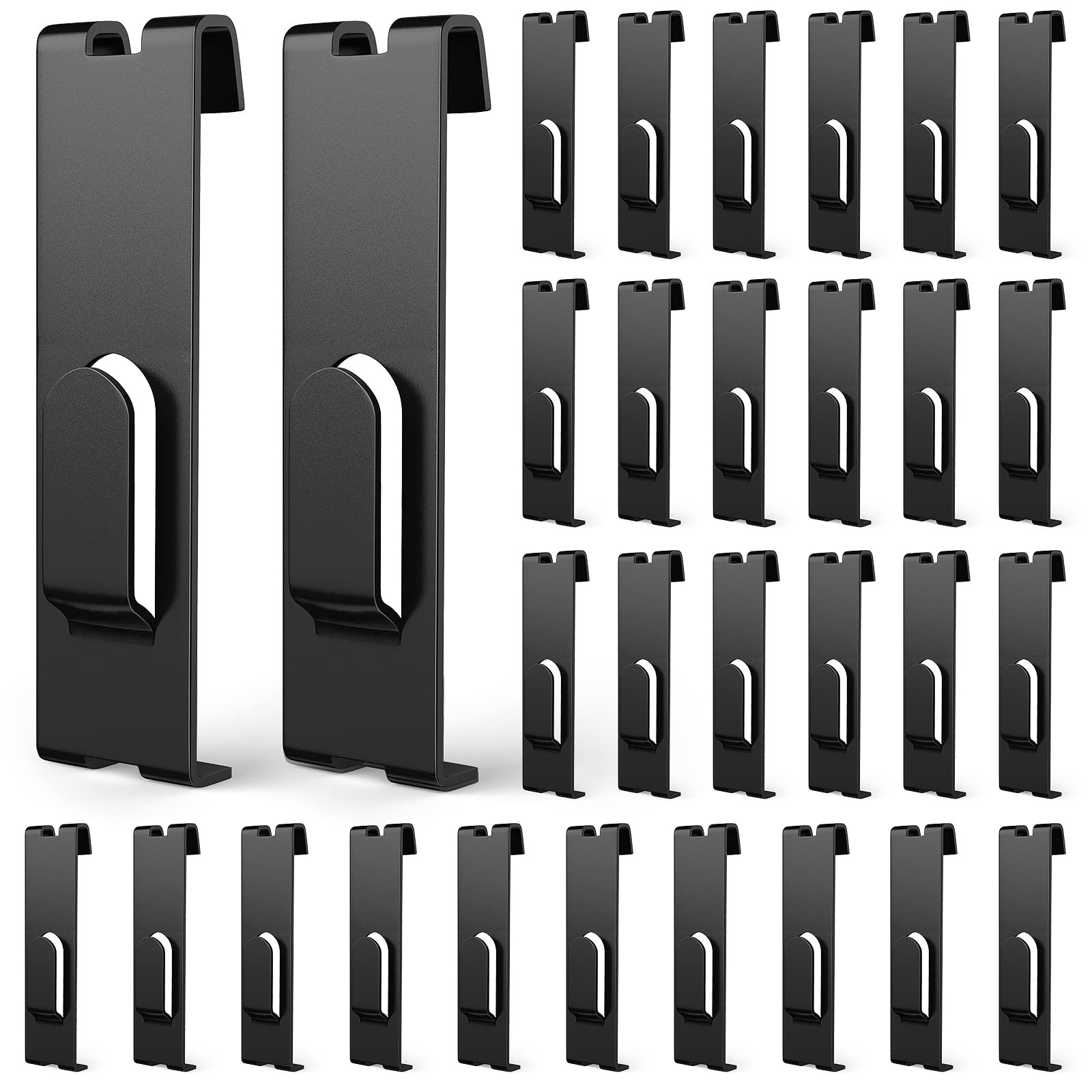30 Pcs Gridwall Utility Notch Hook Gridwall Picture Hanger Commercial Black Grid